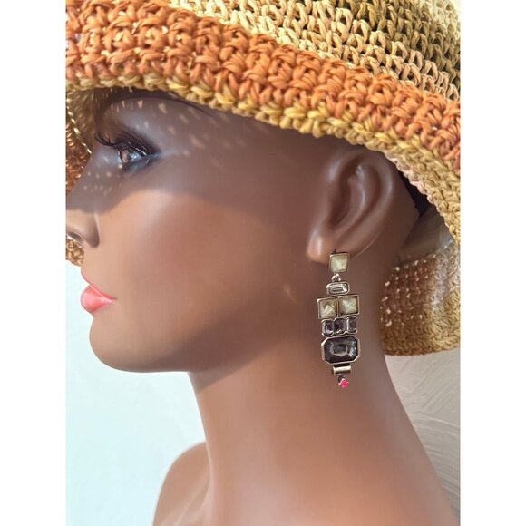Multi-Stone with Pink End Stone Earrings - Picture 8 of 8